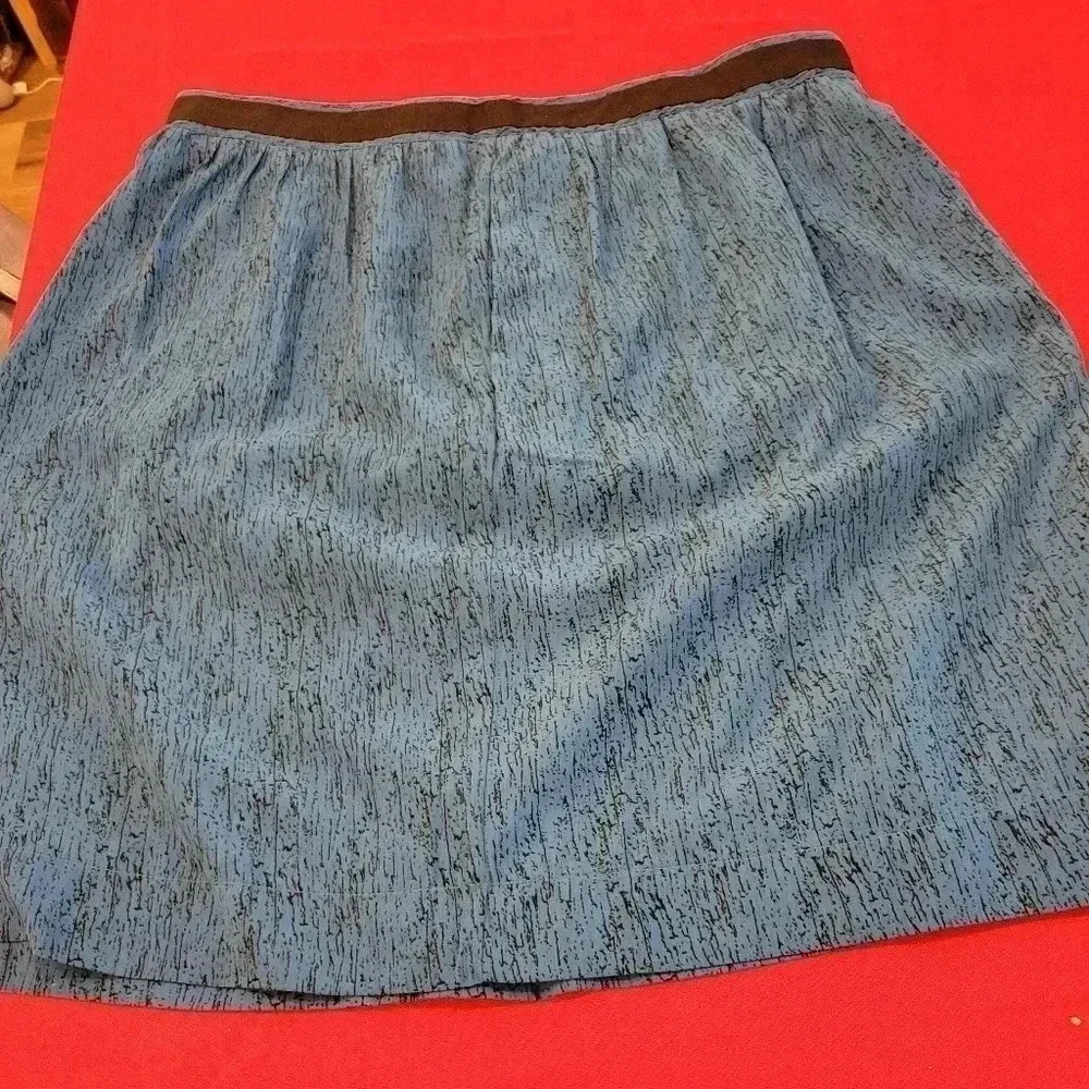 George Black on Blue Mini Skirt Lined With Pockets size 12 NWOT